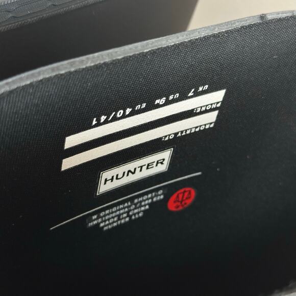 Hunter Women's Original Black Short Rain Boots Size 9 - Picture 7 of 8